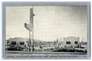 North Platte Nebraska Postcard Campbell Motor Court Original Buffalo Bill Ranch