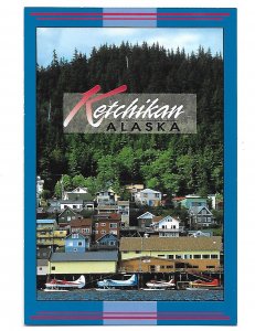 Ketchikan Alaska Downtown Float Planes in Foreground 4 by 6 Card