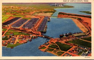 Texas Corpus Christi Aerial View Of The Port Curteich