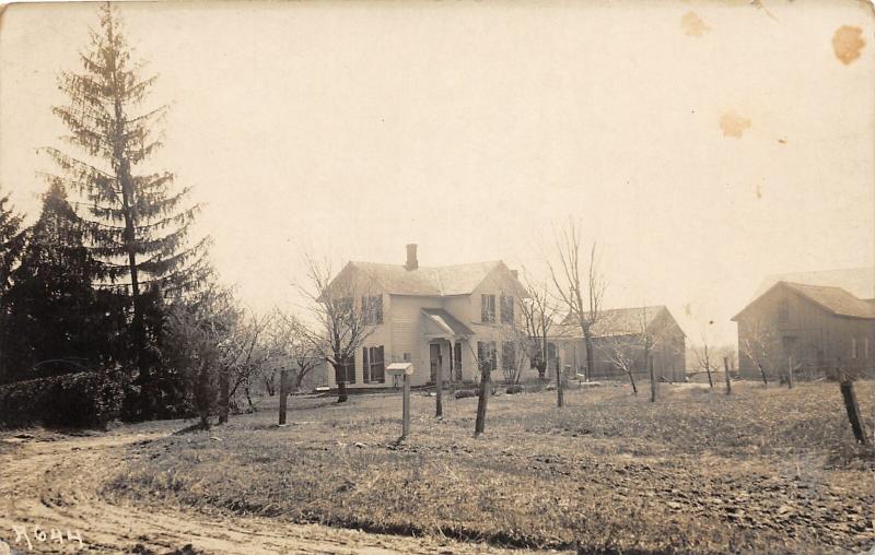 F64/ North Royalton Ohio RPPC Postcard c1910 Mel Edgarton Home Leiter