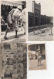 Karachia 4x Indian Military Water Carrier Temple Postcard & Photo s