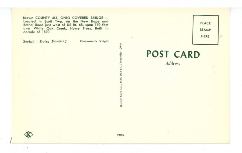 OH - Brown County. New Hope & Bethel Road Covered Bridge