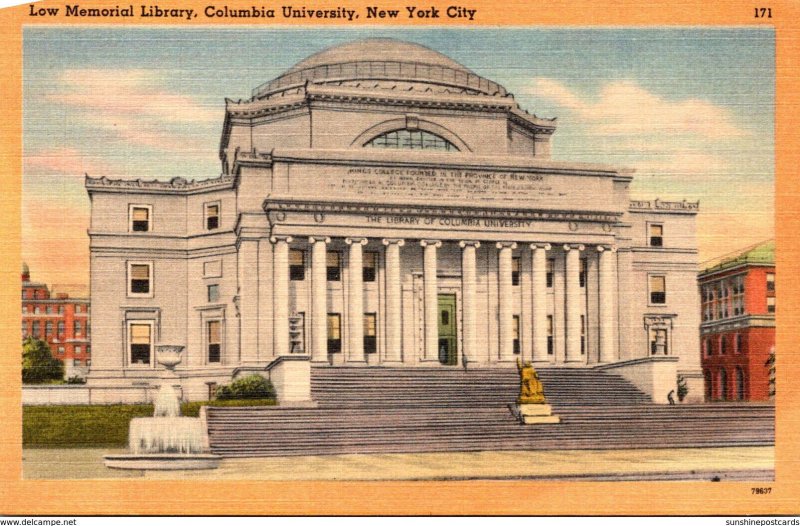 New York City Low Memorial Library Columbia University