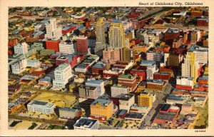 Oklahoma Oklahoma City Aerial View 1943 Curteich