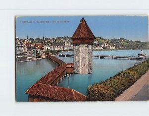 Postcard Kapellbrücke und Wasserturm, Lucerne, Switzerland