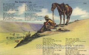 A Cowboy's Life Western Cowboy, Cowgirl 1946 crease right bottom corner, post...