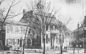 New Castle Delaware~Court House~Bare Trees in Front~1958 B&W Postcard