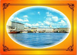 VINTAGE CONTINENTAL SIZE POSTCARD PANORAMA OF HELSINKI FINLAND