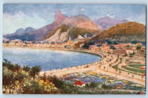 Rio De Janeiro Brazil Postcard Botafogo Bay c1910 RMSP Oilette Tuck Art