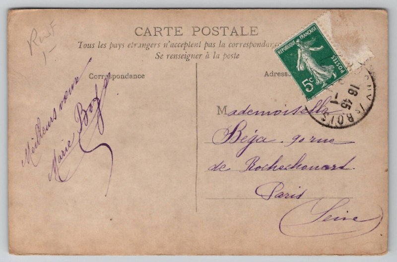 RPPC Little Girl Bonne Anne Hand Colored Studio Photo Postcard H25