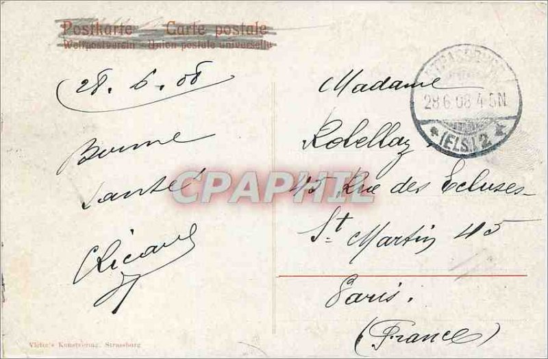 Postcard Old Strasbourg Vue Generale