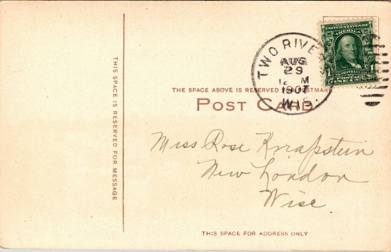 Postcard Public School in Two Rivers, Wisconsin~131195