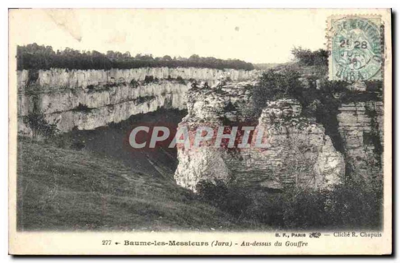 Old Postcard Baume les Messieurs Jura Above the Abyss