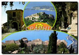 Modern Postcard Eze Village Alpes Maritimes View of the roofs Entree Village ...