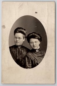 Gibbon MN Two Pretty Ladies Sender Loves Wife But Oh This Card 1909 Postcard C26
