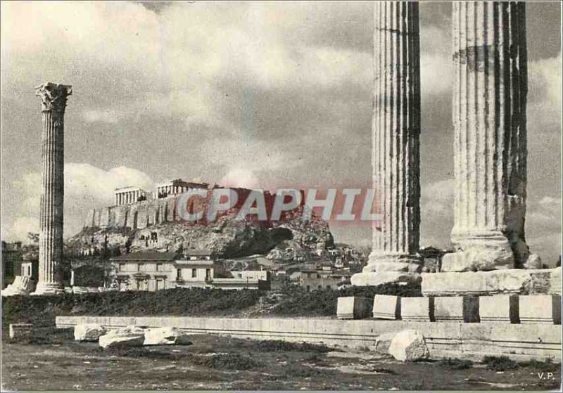 Postcard Modern View of the Acropolis from the Temple of Zeus