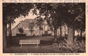 Le College des Flandres vu Sous le Feuillage du Jardin Public,Hazebrouck,Fran...