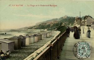 CPA Le HAVRE - La Plage et le Boulevard Maritime (200792)