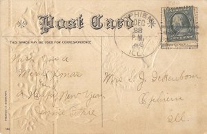 baby angel on Bell c1908 christmas postcard ac120