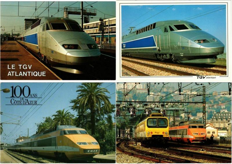 FRANCE TGV CHEMIN DE FER TRAIN RAILWAY 67 MODERN CP with SOME DUPLICATIONS !