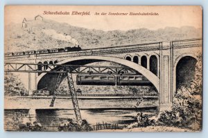 Wuppertal Germany Postcard Sonnborn Railway Bridge Suspension Railway c1910