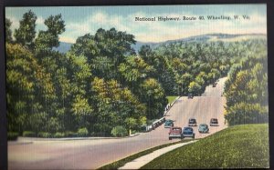 4520) West Virginia WHEELING National Highway Route 40 - LINEN