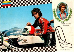 Venezuela GRAND PRIX MOTORCYCLE RACER JOHNY CECOTTO Vintage YAMAHA  4X6 Postcard