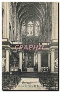 Postcard Old Ghent inside of & # 39Eglise St Bavo