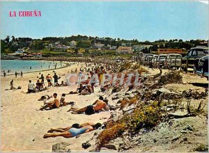 Modern Postcard La Coruna Beach Sainte Christine