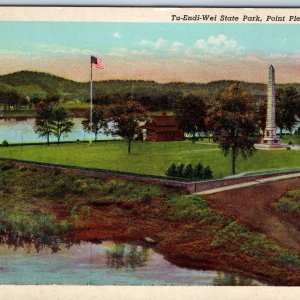 1938 Point Pleasant, WV Tu-Endi-Wei State Park Obelisk Pioneer War Monument A219