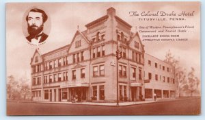 TITUSVILLE, PA Pennsylvania ~ COLONEL DRAKE HOTEL  Roadside c1940s  Postcard