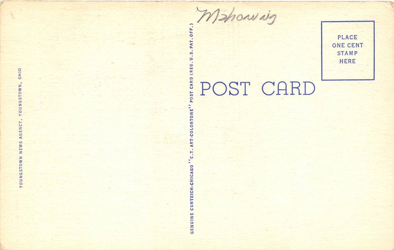 Youngstown Ohio 1940s Postcard Central Tower Public Square