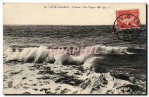 Old Postcard Cote d & # 39argent L & # 39ocean A wave