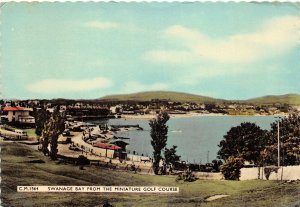 uk47368 swanage bay from miniature golf course uk