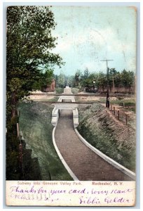 1906 Subway Genesee Valley Park Railroad Rochester New York NY Vintage Postcard