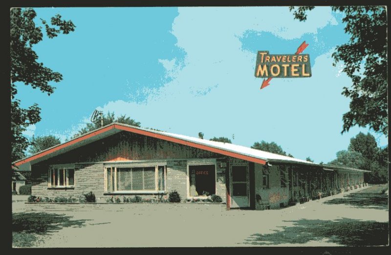 New York SYRACUSE Traveler's Motel North of Thruway Exit 36 - Chrome