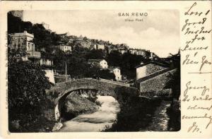 CPA SAN REMO Vieux Pont ITALY (802689)