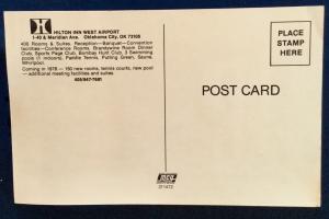 Postcard Unused Hilton Inn West Airport Hotel Oklahoma City OK LB