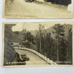 RPPC Real Photo Postcard Minam grade LaGrande Wallowa Lake Highway, Oregon