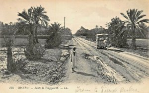 AFRICA-BISKRA ALGERIA-ROUTE deTOUGGOURTH~L.L. PHOTO POSTCARD