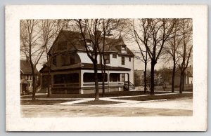 RPPC Early 1900's House Residential Street Scene Photo Postcard D28