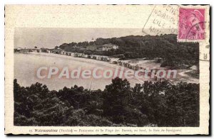 Postcard Old Noirmoutier (Vendee) Overview of the Beach of the Dames