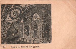 Vintage Postcard 1900's Ossario nel Convento dei Cappuccini Rome Italy Church