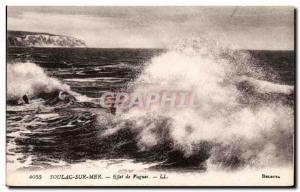 Old Postcard Soulac sea waves effect