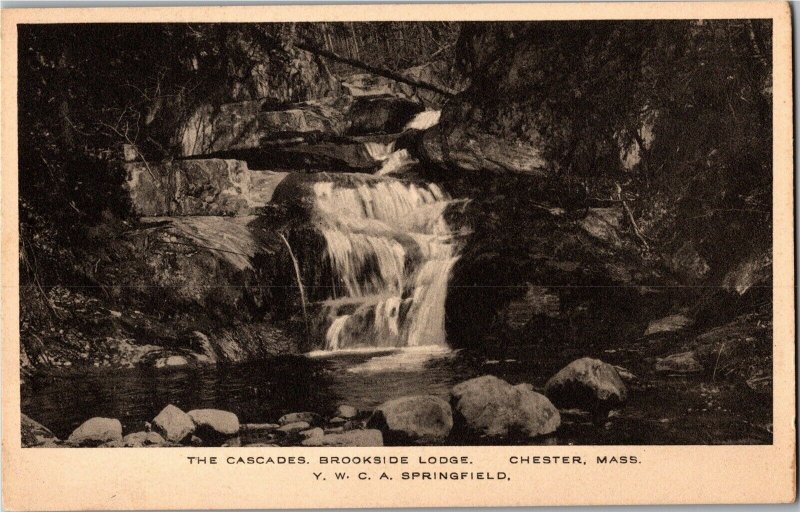 The Cascades Brookside Lodge Chester MA YWCA of Springfield Vintage Postcard T26