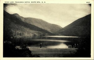 Echo Lake Franconia Notch White Mountains New Hampshire NH WB Postcard VTG UNP 