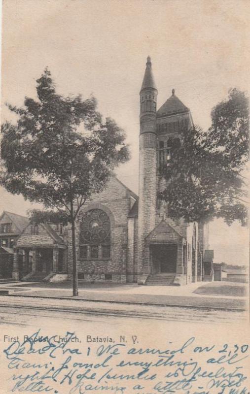 First Baptist Church - Batavia NY, New York - pm 1906 - UDB