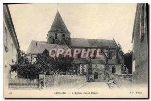 Postcard Old Saint Denis Church Amboise