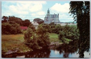 Nashua New Hampshire 1950s Postcard St. Francis Xavier Church