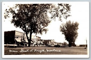 RPPC   Forsyth  Montana   Main Street  Postcard